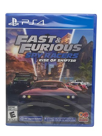 FAST & FURIOUS SPY RACERS RISE OF SH1FT3R - NOVO - PS4