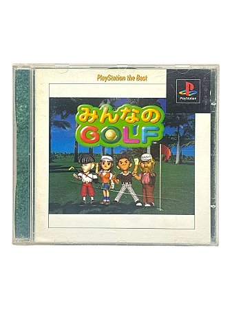PLAYSTATION THE BEST: MINNA NO GOLF - C/DETALHE - JP - USADO - PS1