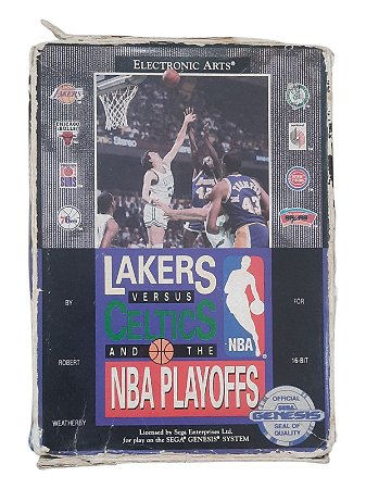 LAKERS VERSUS CELTICS AND THE NBA PLAYOFFS - USADO - SEGA GENESIS
