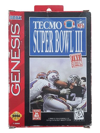 TECMO SUPER BOWL III FINAL EDITION - USADO - SEGA GENESIS