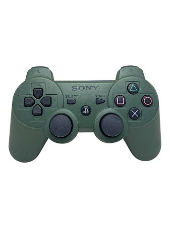 CONTROLE SONY PS3 DUALSHOCK 3 WIRELESS - JUNGLE GREEN - USADO