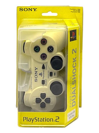 CONTROLE SONY PS2 DUALSHOCK 2 - CERAMIC WHITE - NOVO
