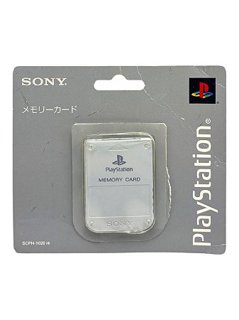 MEMORY CARD - CINZA CLARO - USADO - PLAYSTATION 1