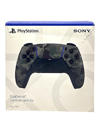 CONTROLE SEM FIO DUALSENSE - GRAY CAMOUFLAGE - USADO - PS5