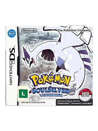 POKÉMON SOUL SILVER VERSION + POKÉWALKER - USADO - NINTENDO DS