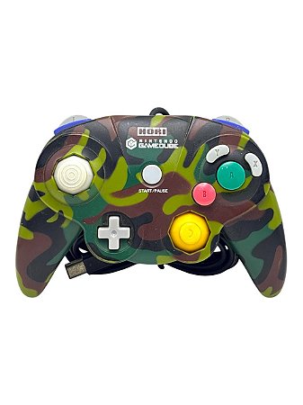 CONTROLE NINTENDO GAMECUBE (HORI) CAMO VERDE - USADO