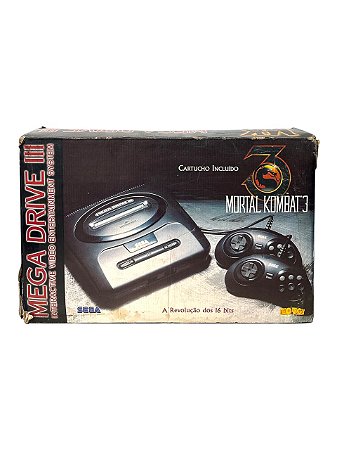 MEGA DRIVE III (TECTOY) + CARTUCHO MORTAL KOMBAT 3 - USADO