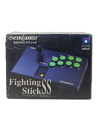 CONTROLE ARCADE HORI FIGHTING STICK SS P/ SEGA SATURN - USADO