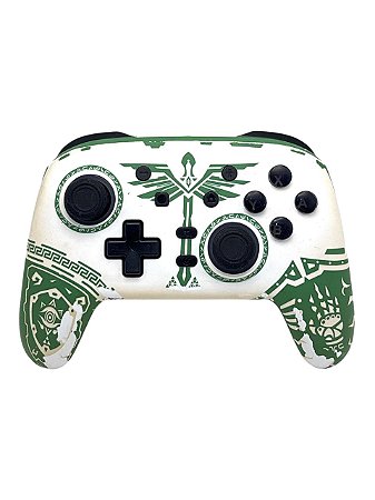 CONTROLE PRO THE LEGEND OF ZELDA - C/ DETALHES - USADO -  NINTENDO SWITCH