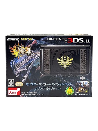 NINTENDO 3DS XL EDIÇÃO ESPECIAL MONSTER HUNTER 4 JP - USADO