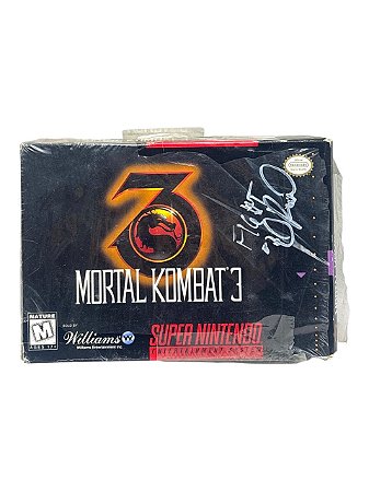 MORTAL KOMBAT 3 - PEÇA ASSINADA POR: DANIEL PESINA - USADO - SUPER NINTENDO