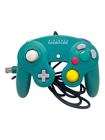 CONTROLE NINTENDO GAMECUBE - VERDE ESMERALDA - USADO