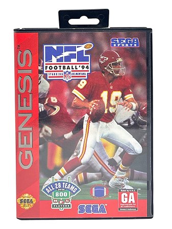 NFL FOOTBALL '94 STARRING JOE MONTANA - USADO - SEGA GENESIS