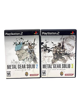 METAL GEAR SOLID 2: SONS OF LIBERTY E METAL GEAR SOLID 3: SNAKE EATER - USADO - PS2