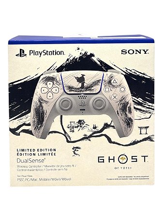 CONTROLE DUALSENSE LIMITED EDITION GHOST OF YOTEI - NOVO - PS5