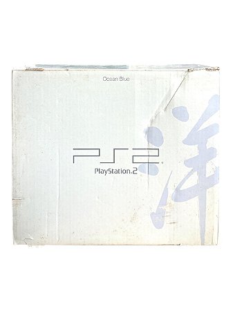 CONSOLE: PLAYSTATION 2 OCEAN BLUE - BLOQUEADO JP/ SERIAL NÃO BATE/ SEM BASE - USADO