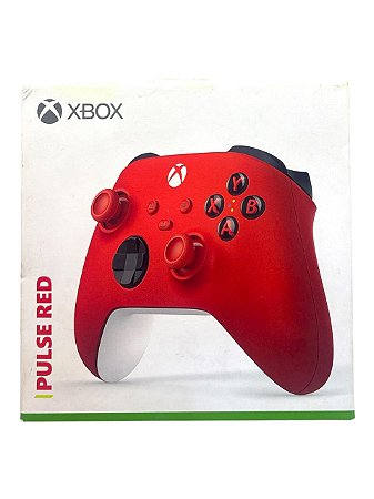 CONTROLE SEM FIO XBOX SERIES S/ X/ ONE E PC (PULSE RED) C/ DETALHES - USADO