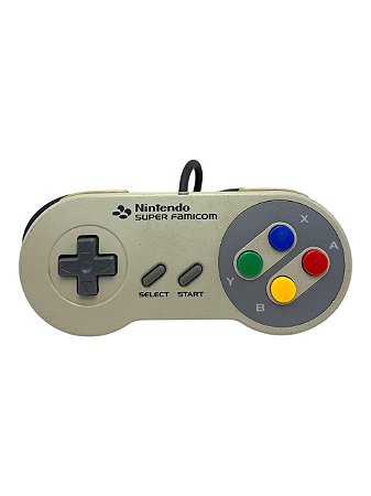 CONTROLE SUPER FAMICOM - AMARELADO - C/ DETALHES - USADO