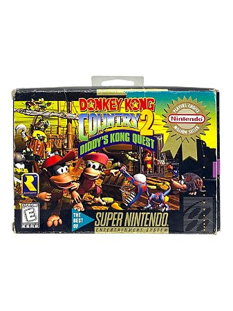 MILLION SELLER: DONKEY KONG COUNTRY 2: DIDDY'S KONG QUEST - COMPLETO - USADO - SUPER NINTENDO