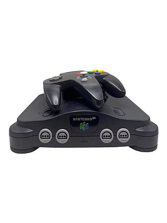 CONSOLE NINTENDO 64 + SLOT P/ CARTUCHO - CABO AV PARALELO - USADO