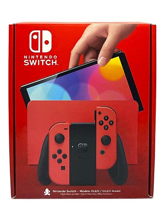 CONSOLE NINTENDO SWITCH OLED EDIÇÃO: MARIO RED - USADO