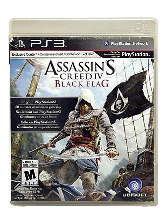 ASSASSINS CREED IV BLACK FLAG - C/ DETALHES - USADO - PS3