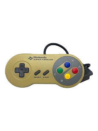 CONTROLE SUPER FAMICOM - AMARELADO - C/ DETALHES - USADO