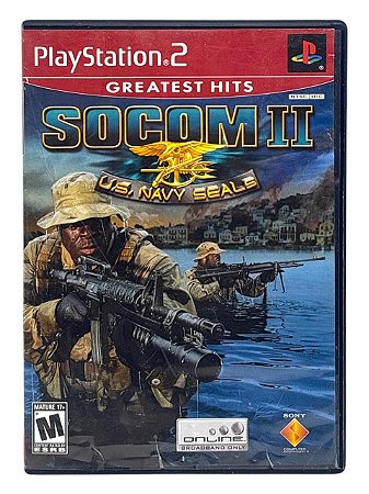 GREATEST HITS: SOCOM II: U.S. NAVY SEALS - C/ DETALHES - USADO - PS2