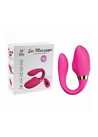 Vibrador de Casal com Sugador e Pulsação Dibe II - Sexy Import - Pink