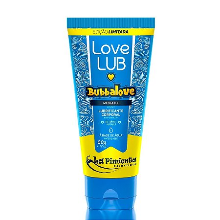 Lubrificante Love Lub Bubbalove - La Pimienta - Beijável Menta Ice - 60 gr