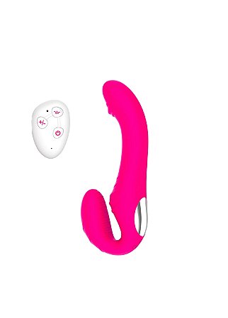 Penetrador Strapless com Plug Vaginal e Controle  Remoto