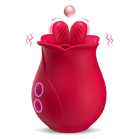 Magic Rose Vibrador em formato de flor – Rosa Estimuladora de Clitóris com Pulsação