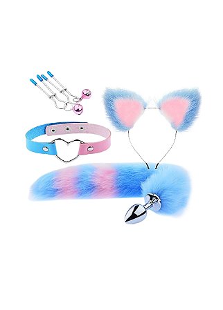 Kit Fantasia Raposa com Tiara, Gargantilha e Grampos
