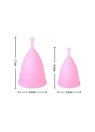 Kit com 2 Coletores Menstruais de Silicone