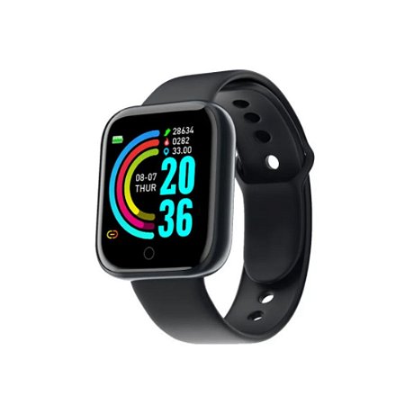 Relogio Inteligente Smartwatch D20 Bluetooth preto