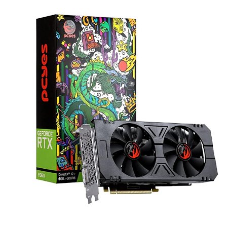 Placa De Video Pcyes Geforce Rtx2060 6gb Ddr6 Hdmi/dp/dvi-d