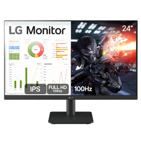 Monitor PC Gamer LG 24” IPS, Full HD, 100Hz, HDMI - 24MS500