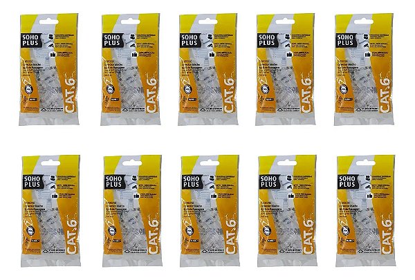 Conector RJ45 Macho Cat6 Furukawa SohoPlus - Kit 100 Unidades