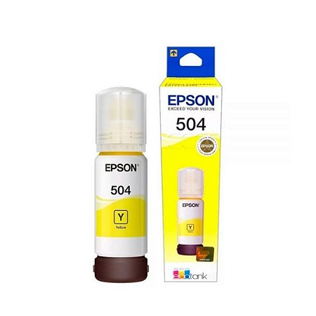 Refil de Tinta Epson T504 Amarelo - T504420 - Original