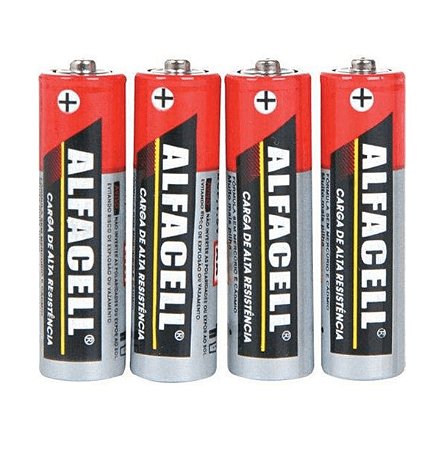 Pilha Alfacell AA - Com 4 Unidades
