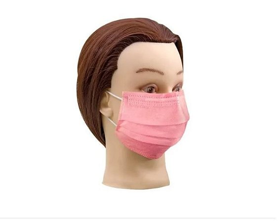 Máscara Rosa Descartável com Elástico Santa Clara - Mumabel Saúde e  Estética Avançada