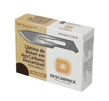 Lâmina para Bisturi Aço Carbono Nº10 c/10un