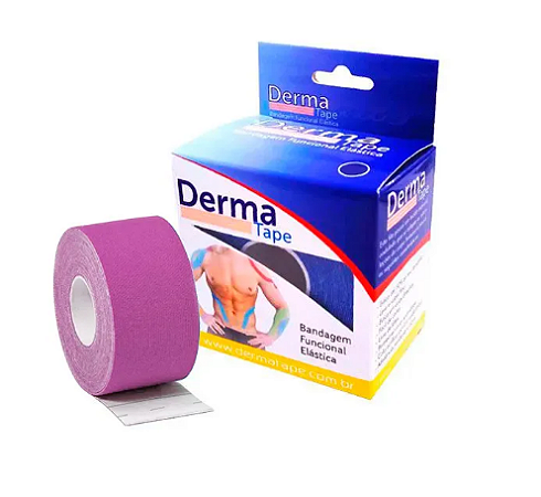 Fita de Kinésio Bandagem Adesiva 5mx5cm Lílas - Dermatape