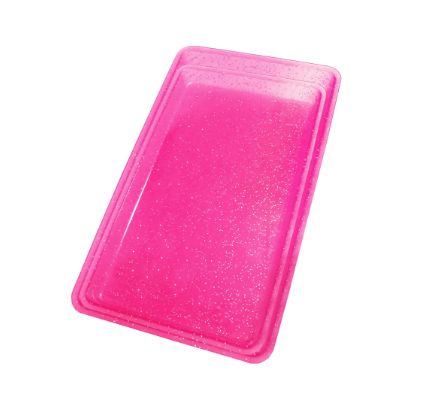 Kit Bandeja Plástica para Esterilização Rosa Gliter LYSANDA - Autoclavavel