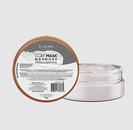 Máscara de Argila Branca - Clay Mask Mármore - 150gr - Lakma