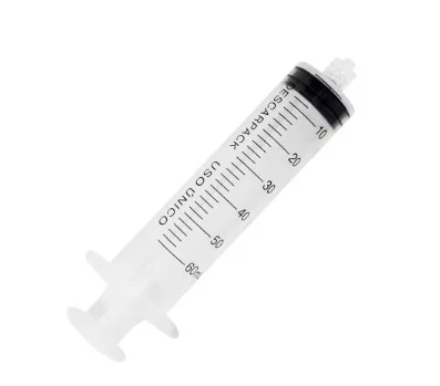 Seringa Lock (Rosca) s/ Agulha 60ml (Caixa c/ 25un) - Descarpack