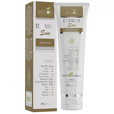 Protetor Solar FPS45 - Eco Milk Sun - 60g - Eccos Cosméticos