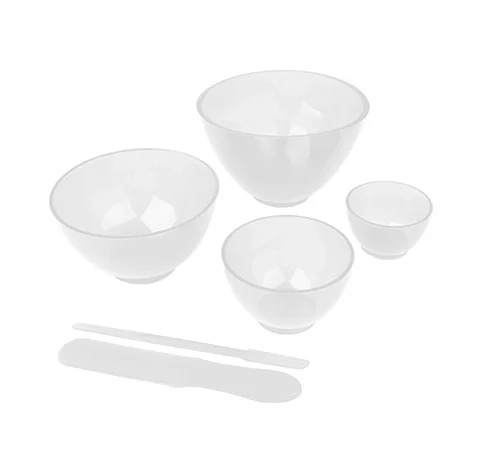 Kit com 4 Cubetas e 2 Espatulas - Translucida - Estek