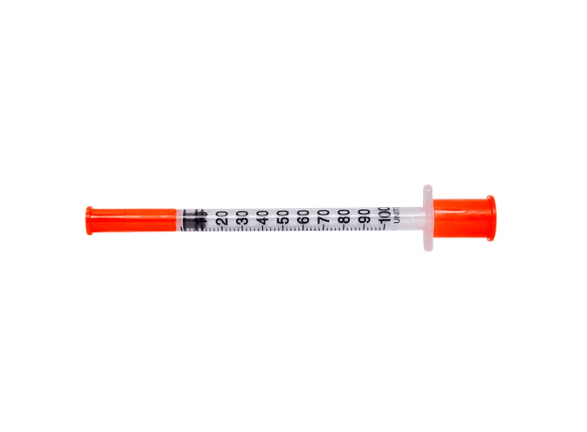 Seringa c/ Agulha Fixa para Toxina Botulínica 6x0,25mm 31g -1ml 100UI Caixa c/ 100un - Uniqmed
