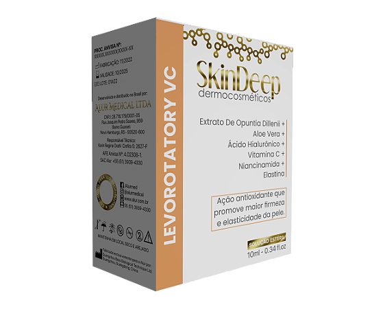 SkinDeep - Levorotatory - Serum Reparador e Clareador 10ml - Alur Medical